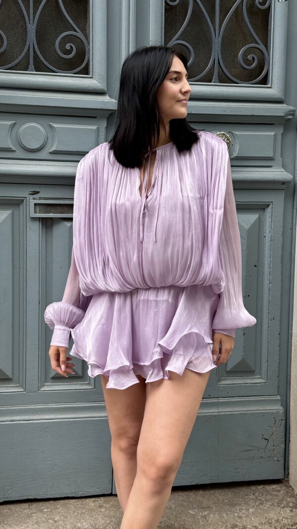 Robe-courte-fluide-Lila-scintillante